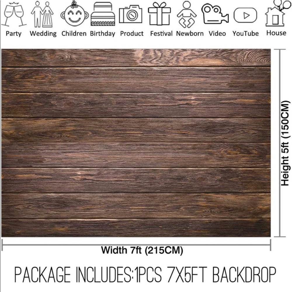 Wood backdrop for photography